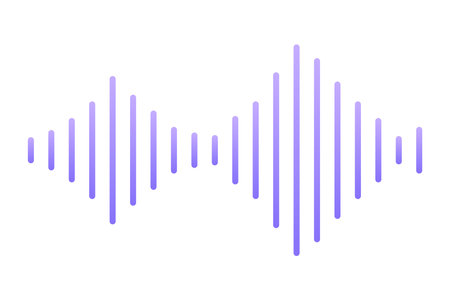 Sound wave floating icon, record bar, music waveform audio track radio play equalizer line, simple...