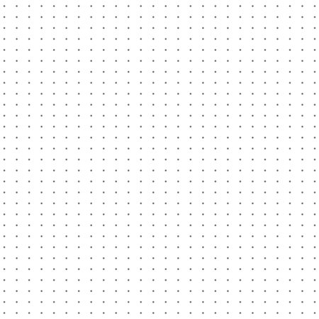 Bullet journal page, simple polka dot grid background. Paper pattern. Halftone texture, retro office. Planer, note small spots.のイラスト素材