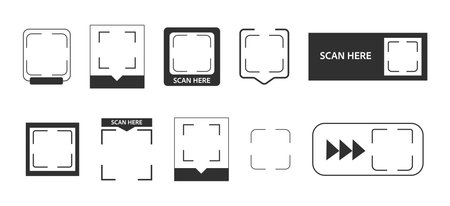 QR code frame box, template. QR code with inscription scan me with smartphone. Scan me icon. Scan qr...
