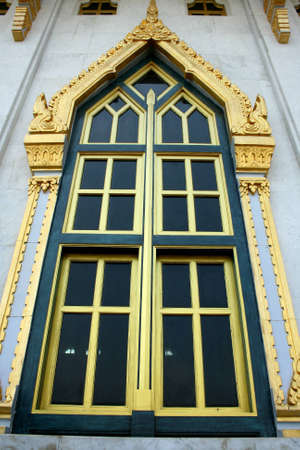Window of Sotron temple Thailandの写真素材