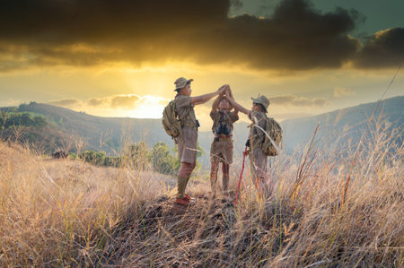 a Scout Reserve Team at Jungle Camp, Boy Scout Americaの写真素材
