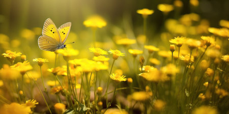 butterfly on flower Image of monarch butterfly on sunflower with blurred background Nature stock photo of insect close up The most beautiful picture of butterfly wings on a flowerの素材