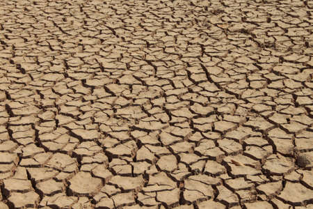 The drought land texture in Thailand. The global shortage of water on the planet. Global warming and greenhouse effect concept.の写真素材