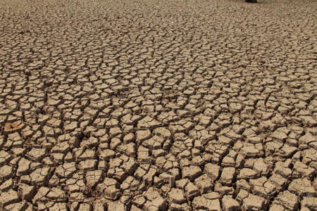 The drought land texture in Thailand. The global shortage of water on the planet. Global warming and greenhouse effect concept.の写真素材