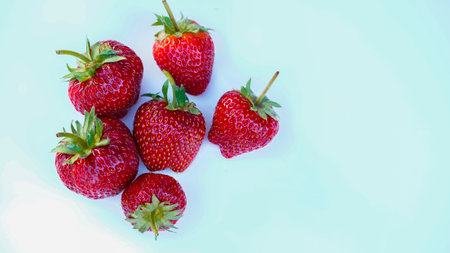 Strawberry isolated on white background. Fresh berry.の写真素材