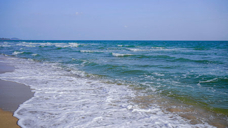 nature sea beach tropical Beautiful beach, blue water blue sky background Eastern region of Thailand At Chanthaburi, Thailand beach areaの写真素材