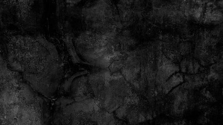 Dark black wall texture or old grunge background on black. Concrete wall. Elegant black background. Mystery black.の写真素材
