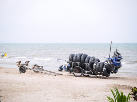songkran festival in Bangsaen beach Thailand 2017の写真素材