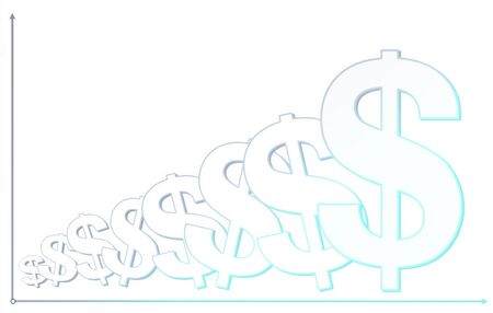 dollar symbol background and texture with graph patternの写真素材