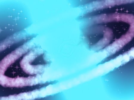 abstract galaxy with blue color and smokeの写真素材