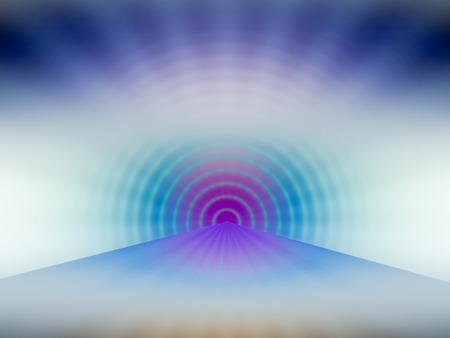 empty room studio absract background for presentation with blue violet mix color and white flareの写真素材