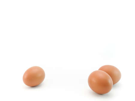 chicken egg isolated on the white backgroundの写真素材
