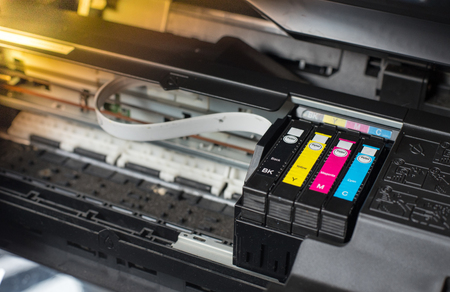Selective focus on ink in printer