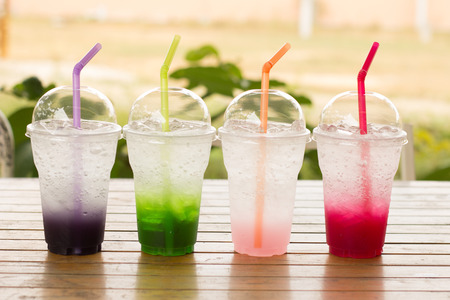 set with lime soda on white backgroundの写真素材