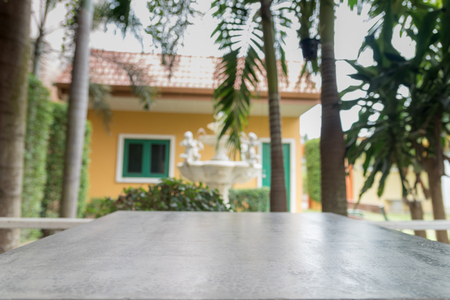 Empty deck tableの写真素材