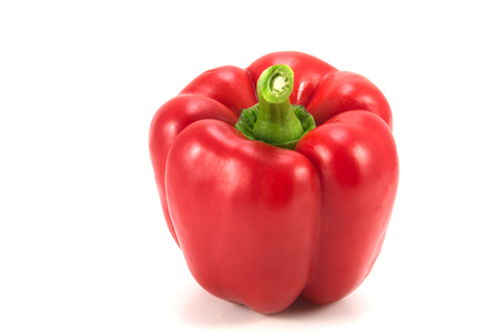 sweet pepper isolated on white backgroundの写真素材