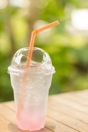 Iced Lychee/Lychee fizzy drink with mint and sodaの写真素材