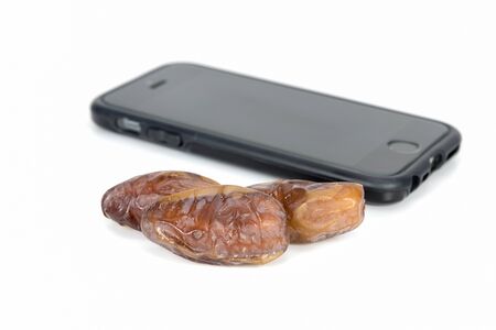 date palm,date fruit on white background