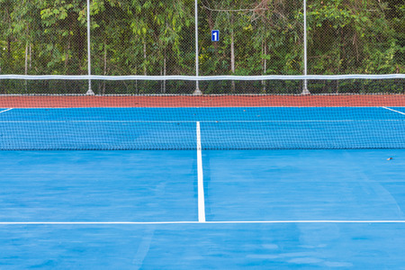 Tennis court empty in countrysideの写真素材