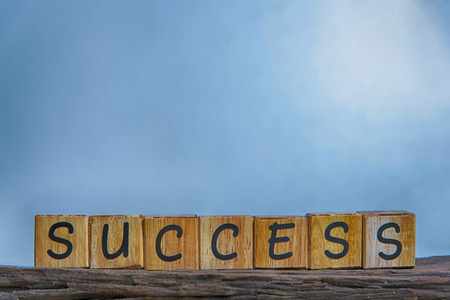 Wood letter word Success on woodenの写真素材
