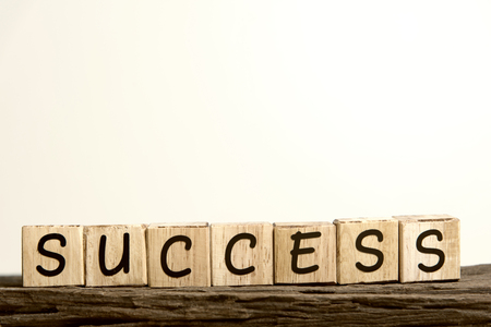 Wood letter word Success on woodenの写真素材