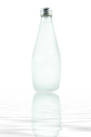 Bottle of water on a white backgroundの写真素材