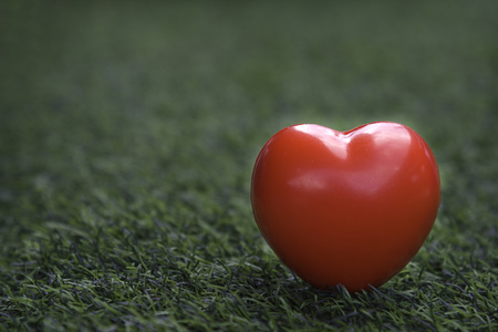 red heart and background : valentine day conceptの写真素材