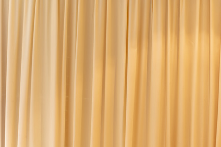 Brown curtains background. Transparent curtain on window.の写真素材