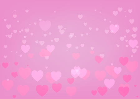 Love valentine's background with pink hearts. Vector illustration.のイラスト素材