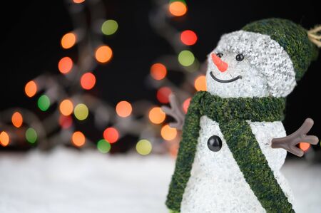 Merry christmas and happy new year greeting card with copy-space. Festive Christmas backgroundの写真素材