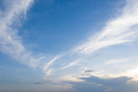 Blue sky and cloud with meadow tree.の写真素材