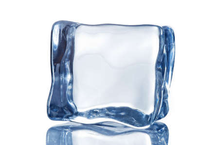 Ice cube isolate on white backgroundの写真素材
