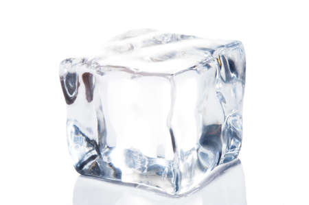 Ice cube isolate on white backgroundの写真素材