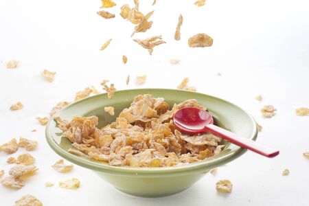 Breakfast Corn flakesの写真素材