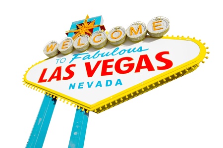 Welcome to Las Vegas Sign Isolated on white backgroundの写真素材