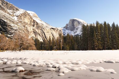 Yosemite National Park in Winterの写真素材