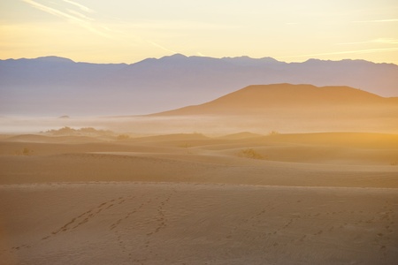 Death Valley Sand dunes at sunriseの写真素材