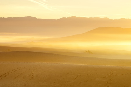 Death Valley Sand dunes at sunriseの写真素材