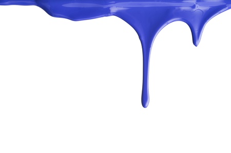 Blue Paint drippingの写真素材