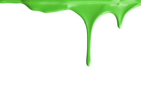 Green Paint drippingの写真素材