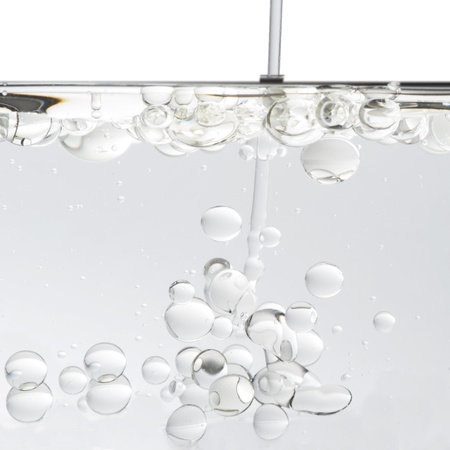 Clean water and water bubblesの写真素材
