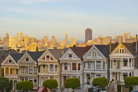 Alamo Square, San Franciscoの写真素材