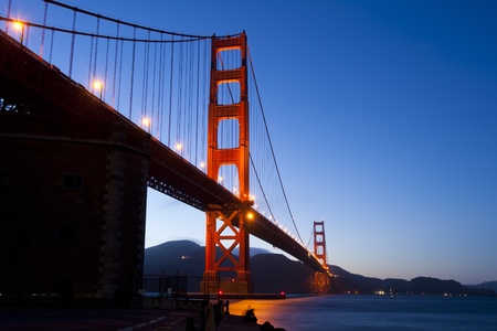 Golden Gate bridge long shutter speed long exposureの写真素材