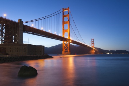 Golden Gate bridge long shutter speed long exposureの写真素材