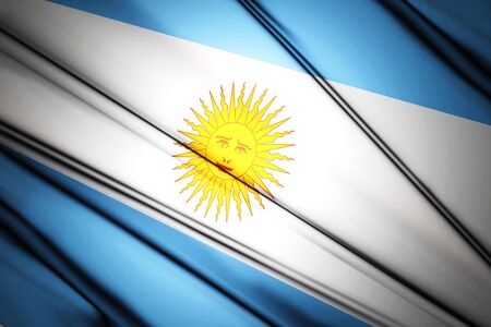 Argentina waving flagの写真素材