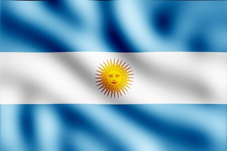 Argentina waving flagの写真素材