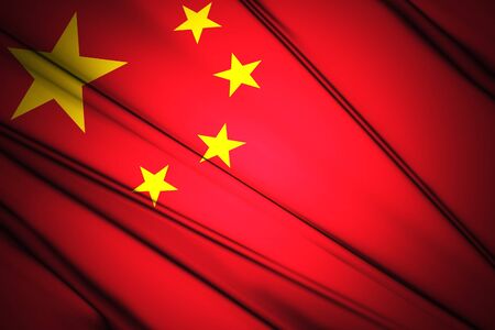 China waving flagの写真素材