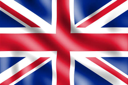 United Kingdom Wavy flagの写真素材