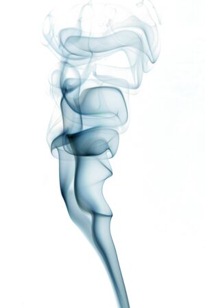 Beautiful smoke on whiteの写真素材