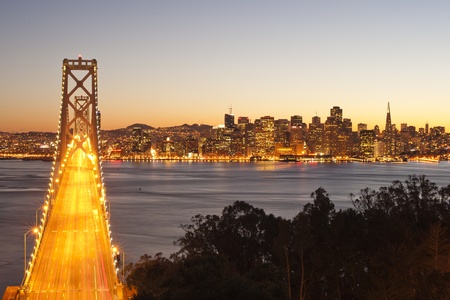 Bay Bridge, San Francisco, USAの写真素材